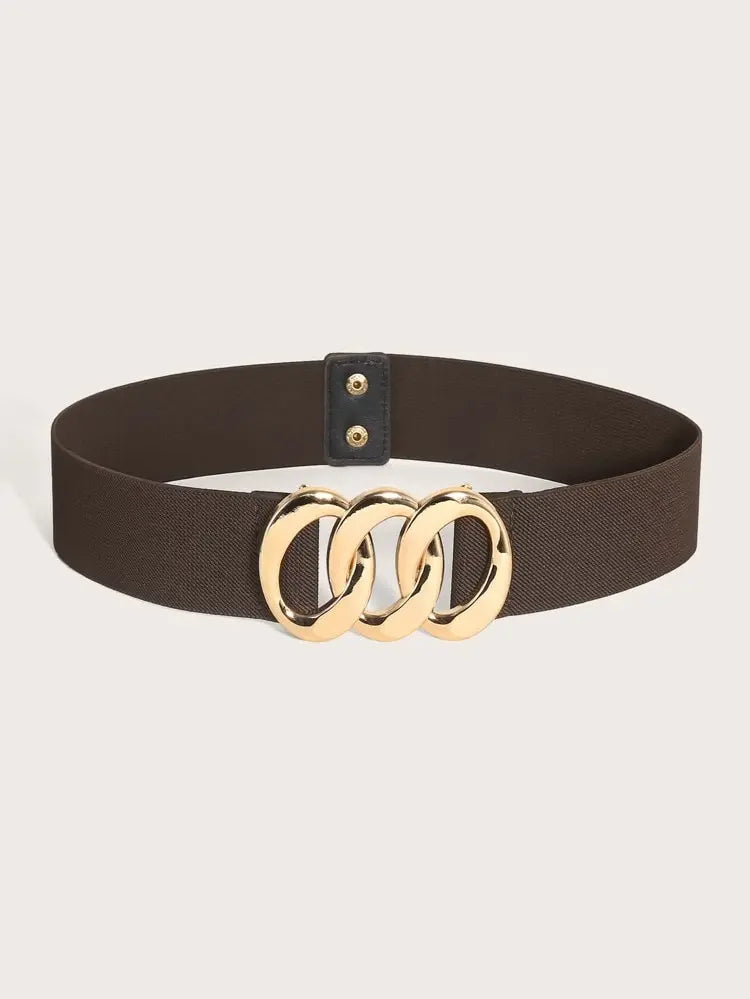 Women Stretchy Wide Waist Belt Ladies Elastic Dress Cummerbund with Pin Buckle Stretch Fashion Cinch Belts