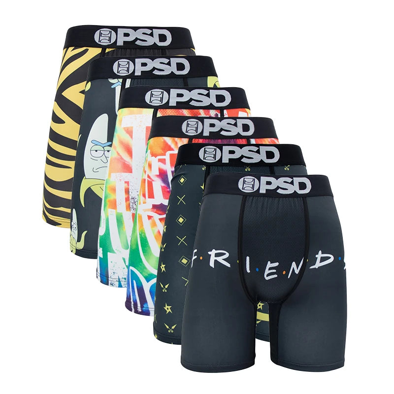 6Pcs Fashion Print Men Underwear Boxer Male Men Underpants Boxershorts Sexy