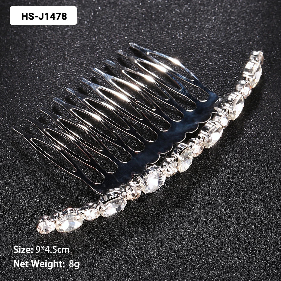 Silver Color Wedding Hair Combs Hairpins Crystal Rhinestone Bride Hair Accessories Women Bridal Hair Jewelry