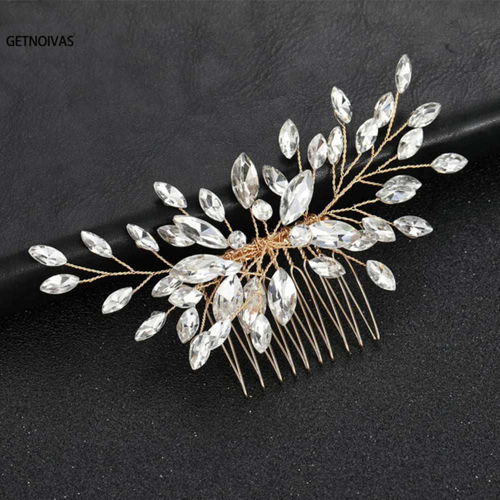 Comb Head Jewelry Bride Hair Clips Headpiece Crystal Women Bridal Hair Accessories Women Hair Ornaments