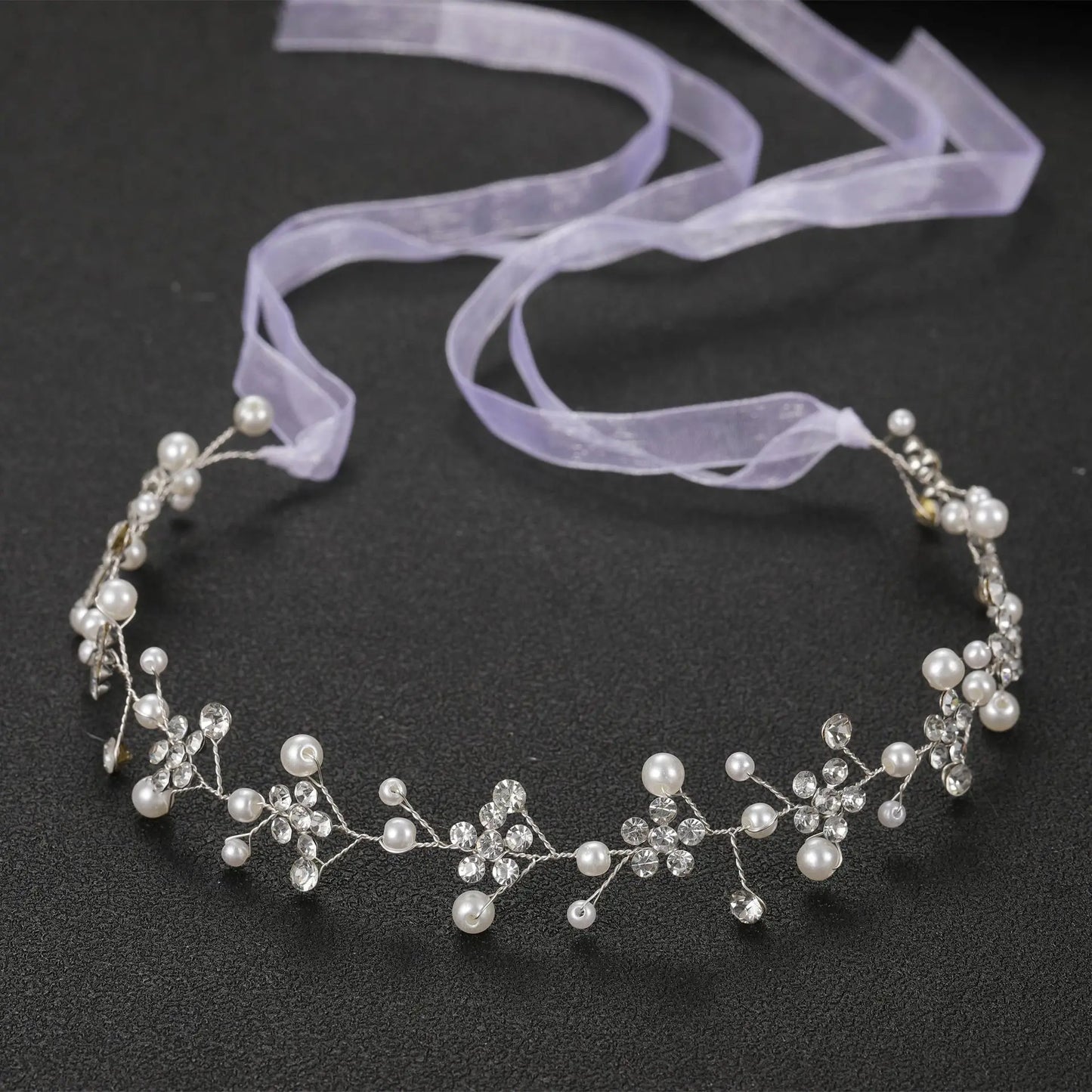 Elegant Women Hair Accessories  Headband Crystal Pearl Hairband Head Ornament Ladies  Hair Jewelry