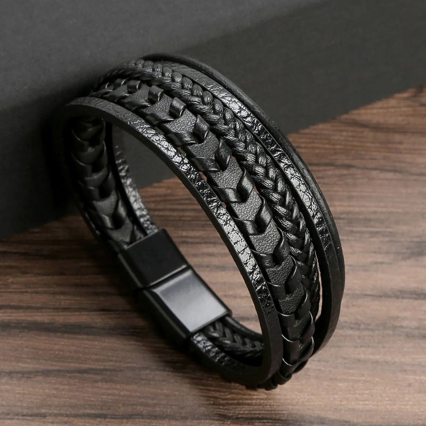Hot Fashion Beads Leather Bracelet Men Classic Tiger Eye Beaded Multi Layer Leather Bracelet For Men Jewelry