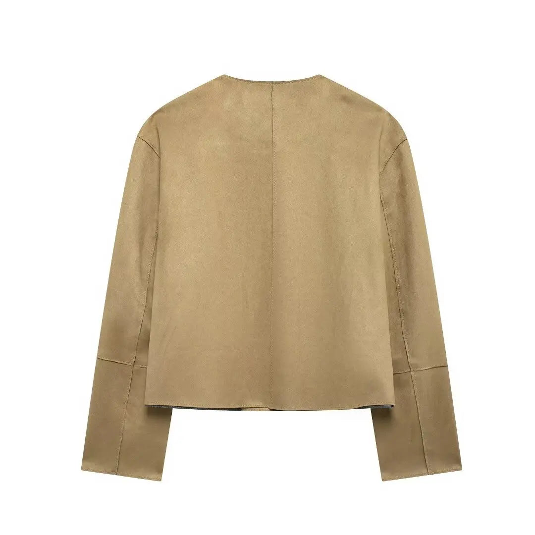 Suede Jacket Women Varsity Bomber Jackets for Women Coats and Jackets Woman Long Sleeve Women's Winter Jacket