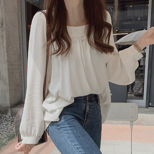 Chic Elegant Square Neck Women Blouse