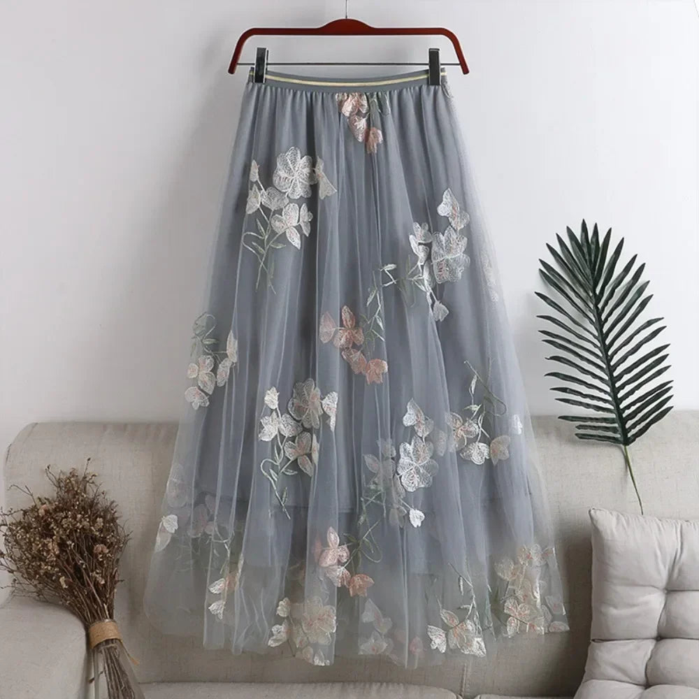 Vintage Long Skirt Ethnic Style