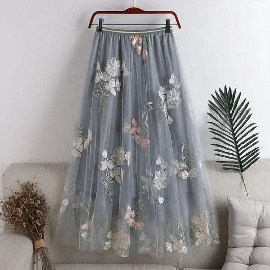 Vintage Long Skirt Ethnic Style