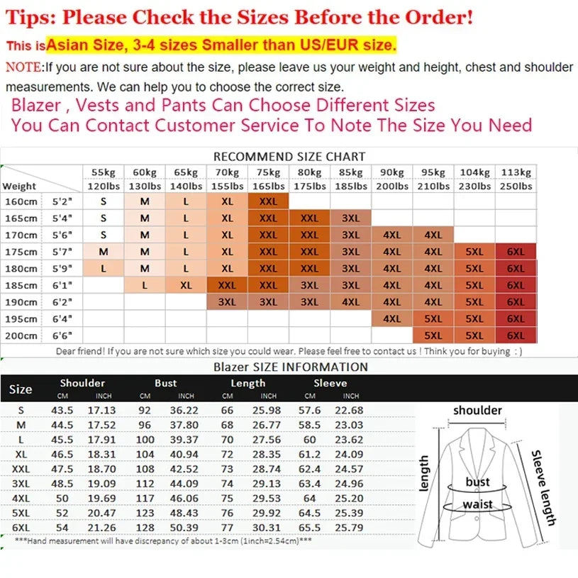 ( Blazer + Vest + Pants ) Boutique British Style Men's Suit Plaid Dress Business Casual Formal Suits 3Pcs Set