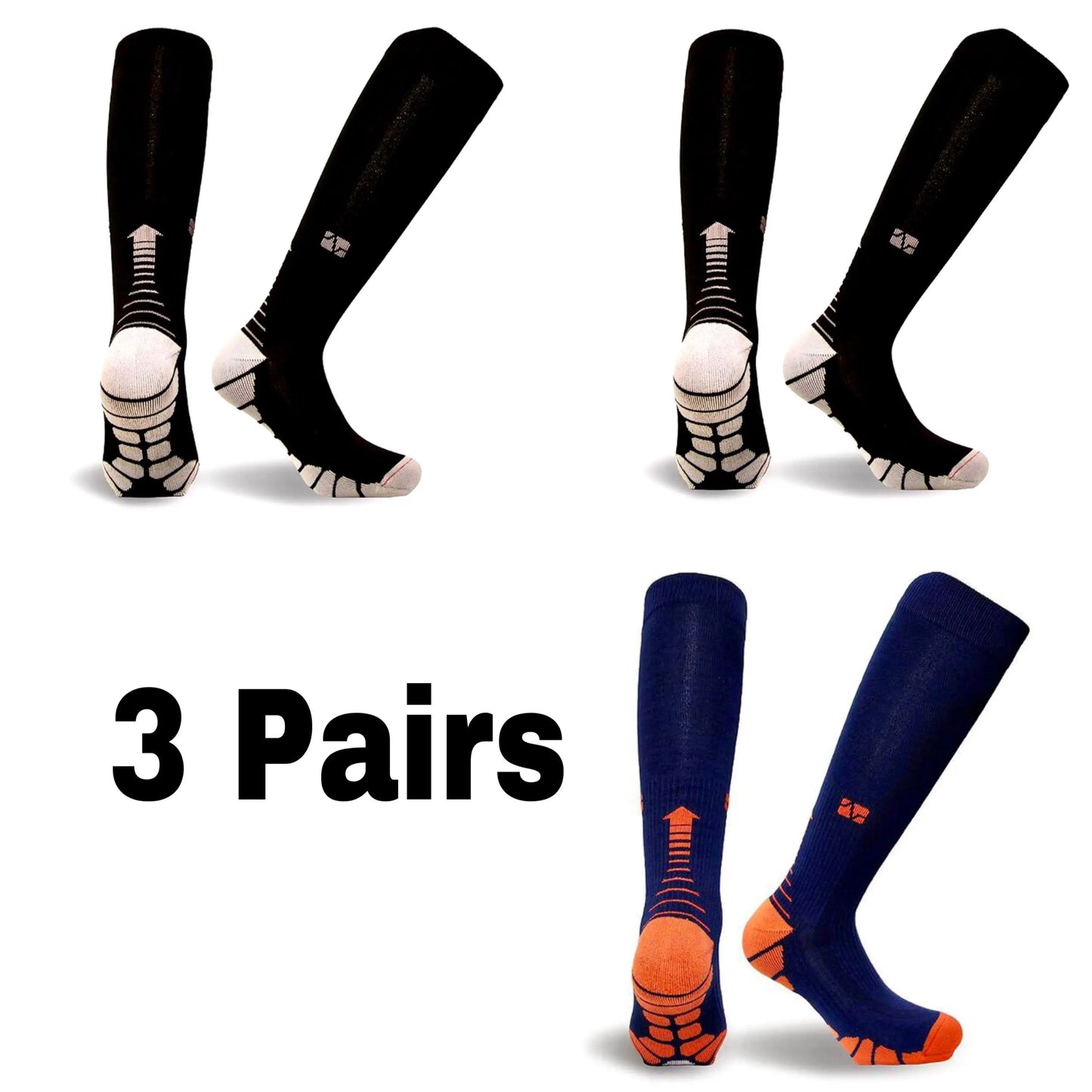 Compression Socks Knee High 20-30 Mmhg Fit Medical Edema Diabetes Varicose Veins Running Marathon Compression Sports Socks