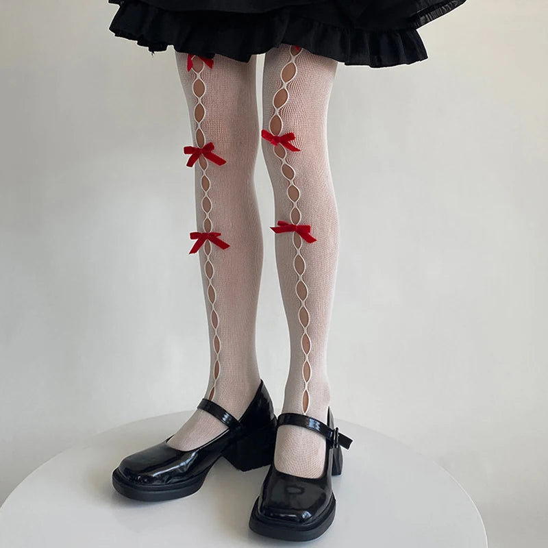 Sexy Lace Stockings with Bow Detailing for Women s Night Out Clubwear Date