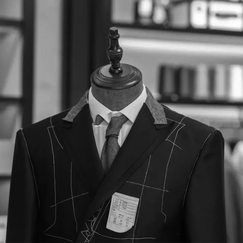 3 Piece Men Suit Tweed Herringbone Double-Breasted Wedding Tuxedos Size Men Clothing Casual Style Men's Fashion