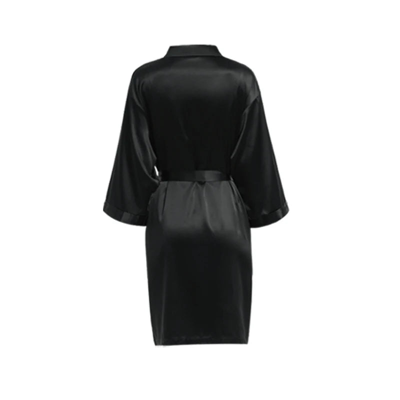 Women Matte Satin Plain colors thick satin Sleepwear Casual Home wear