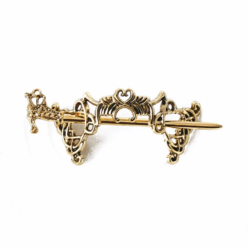 Women Celtic Hair Slide Hairpins Viking Celtic Hair Clips Celtic Knot Hair Stick Metal Hair Barrette Hair Pin Retro Hair Accessories