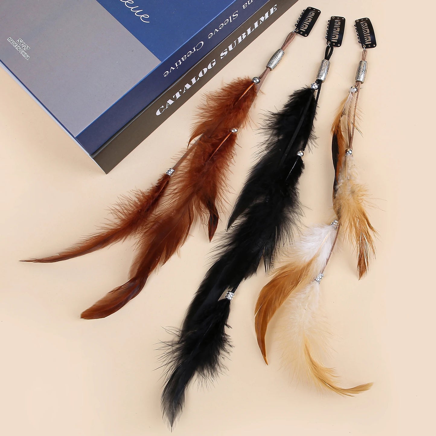 1-3pcs Handmade Comb Headdress Gifts Headband Headwear Novelty Hairclips Hippie Headpieces Feather Hairclips Hair Accessories