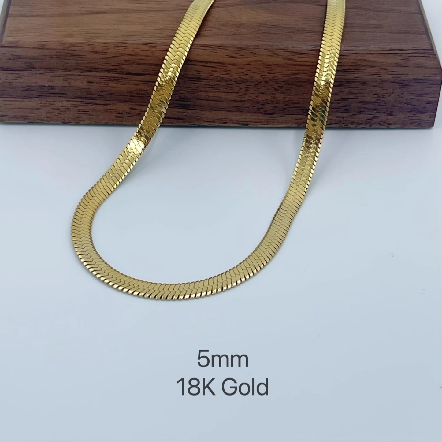 Minimalist Unisex Snake Chain Necklace Choker Stainless Steel Herringbone Gold Color Fashion Jewelry Gift For Women and Men