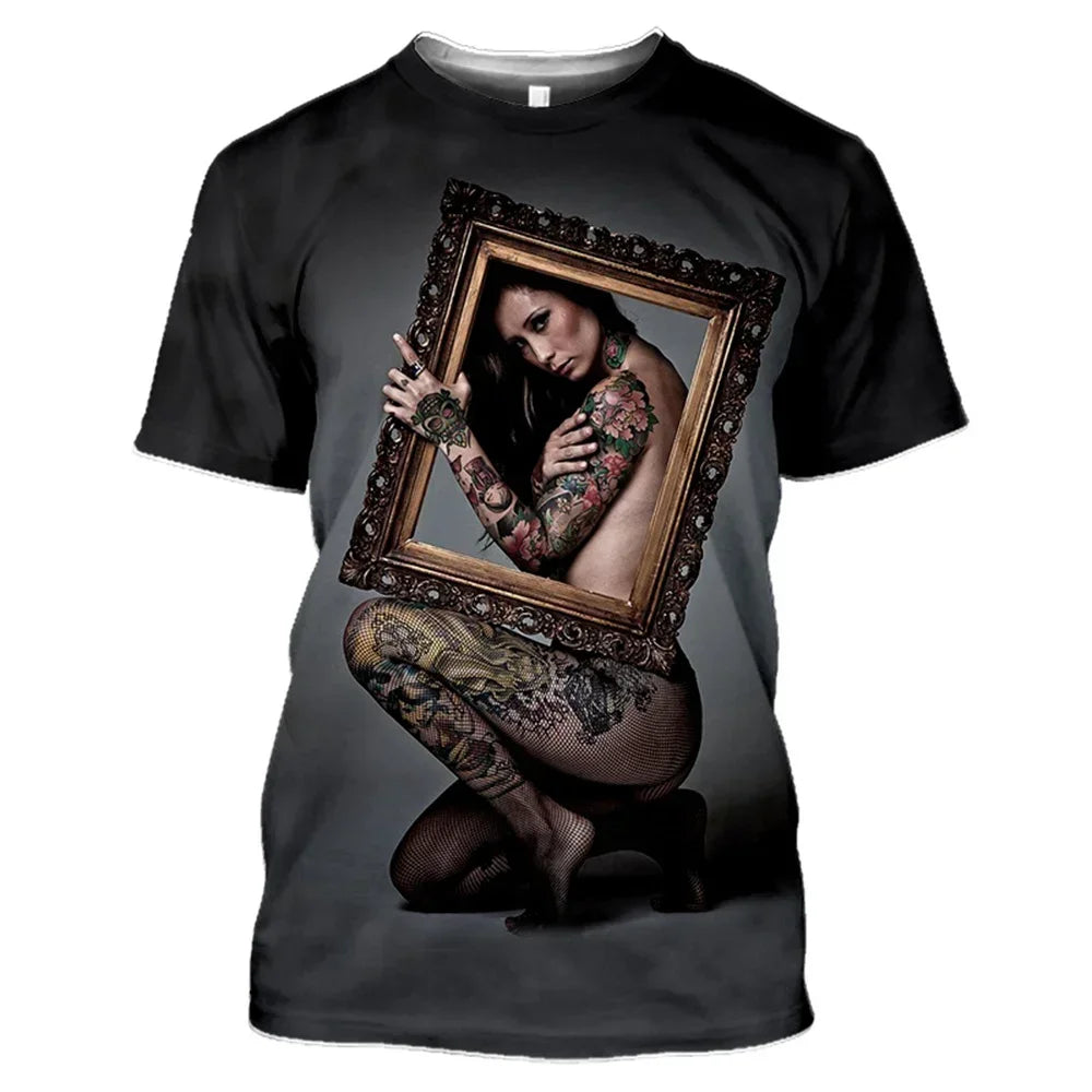 Summer Sexy Goddess 3d Print Men's/women's T-shirts Loose Casual Streetwear O-neck Short Sleeve Tops Tees Woman Clothes