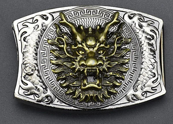 Metal West Cowboy Belt Buckle With Knife  Jeans Accessories Fit 3.8CM-4CM