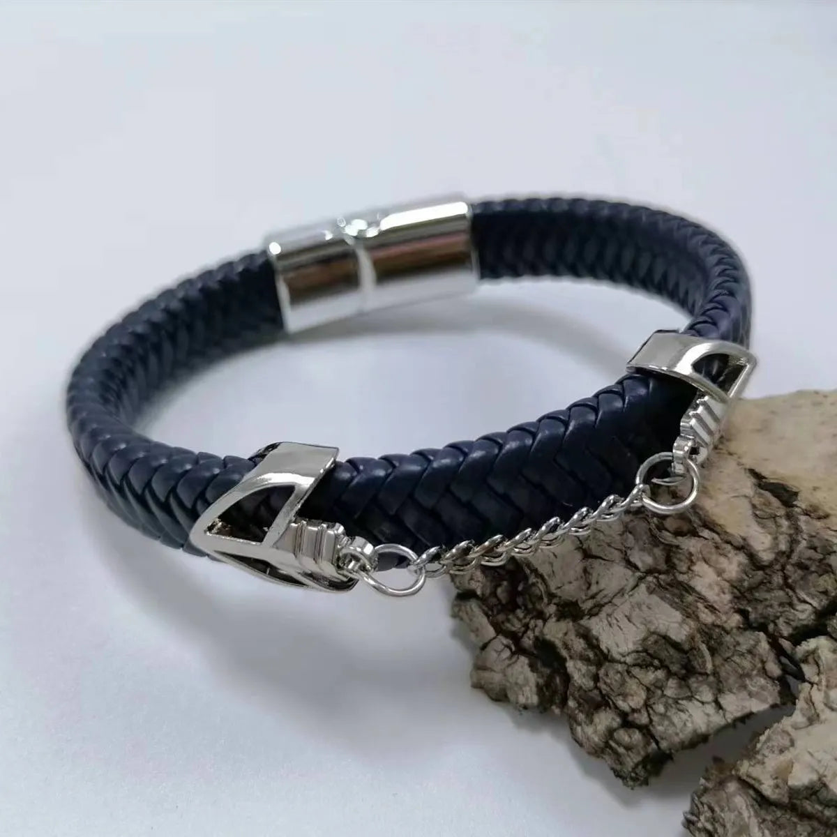 Tree Male Unique Design Trendy Vintage Cuff Men Bracelets PU Leather Bracelets Bangles for Men Jewelry