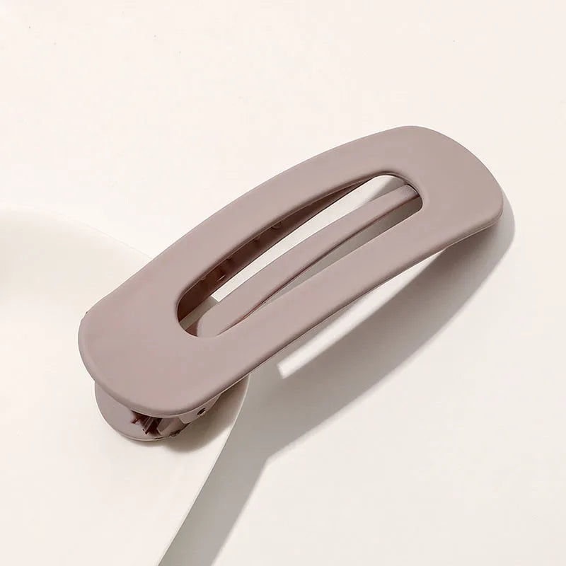 Frosted Large Hair Clips For Women Girl Hair Accessories Fashion Color Solid Acrylic Hairpins Toothed Non-slip BB Barrette