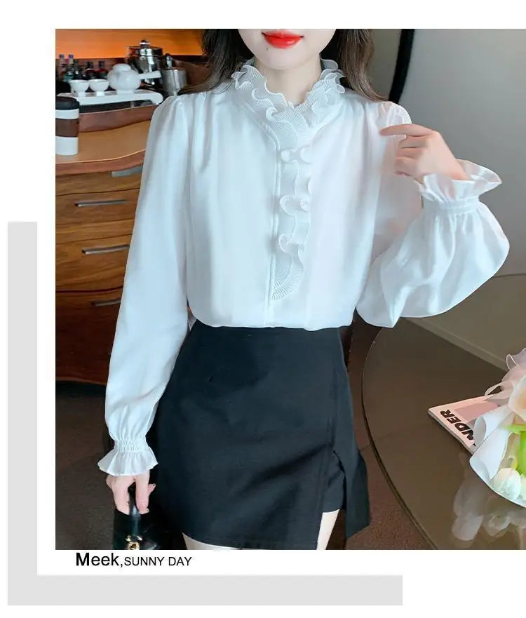 Lace Chiffon Shirt