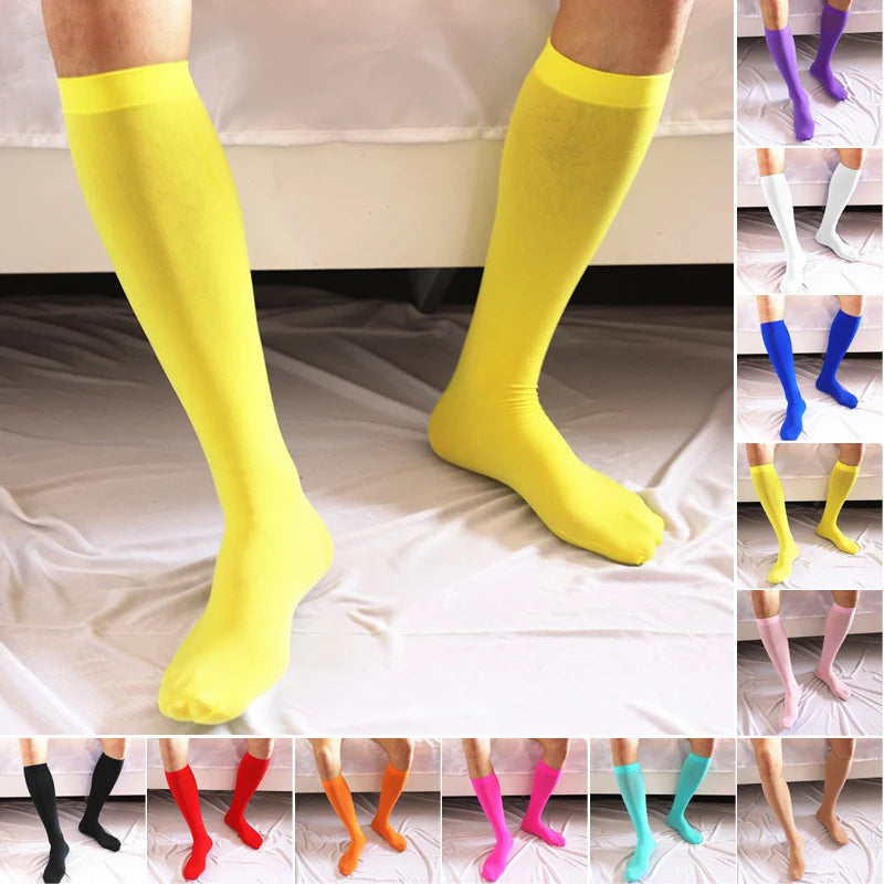 1 Pair Men's Business Suit Socks Ultrathin Mid-Length Tube Summer Breathable Gentleman Sexy Formal Business Stockings