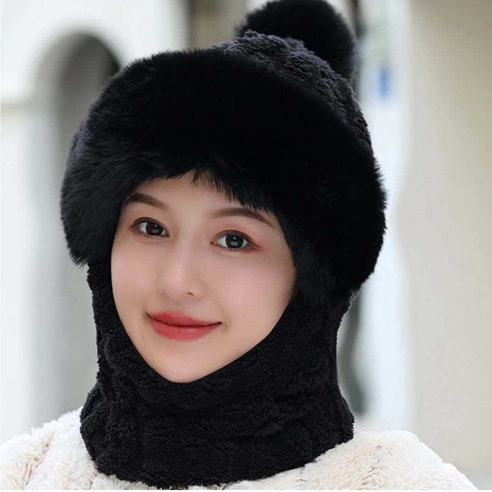 Heated Neck Warmer Cap USB Half Finger Gloves And USB Electric Plush Beanie Hat Scarf  Ear Protection Windproof Warmer Scarf Hat