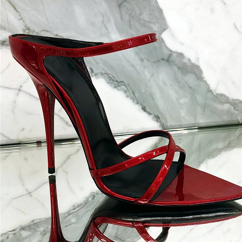 High Heels Women's Stiletto Heel Pointed Strap Rear Empty Sandals Sexy Open Toe Sandals
