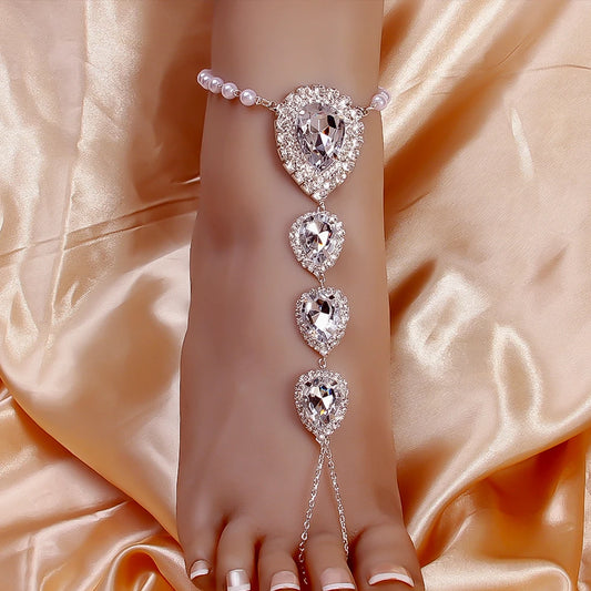Handmade Pearl Anklet Boho Fashion Foot Jewelry Anklet