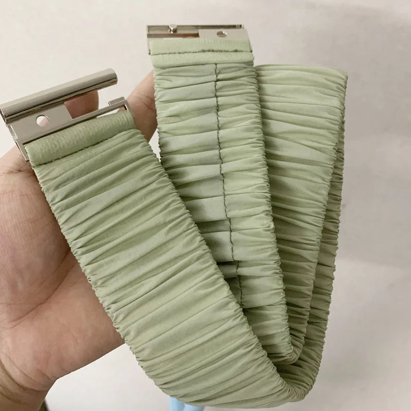 Elastic Waist Belt Cinch Stretch Waistband Buckle