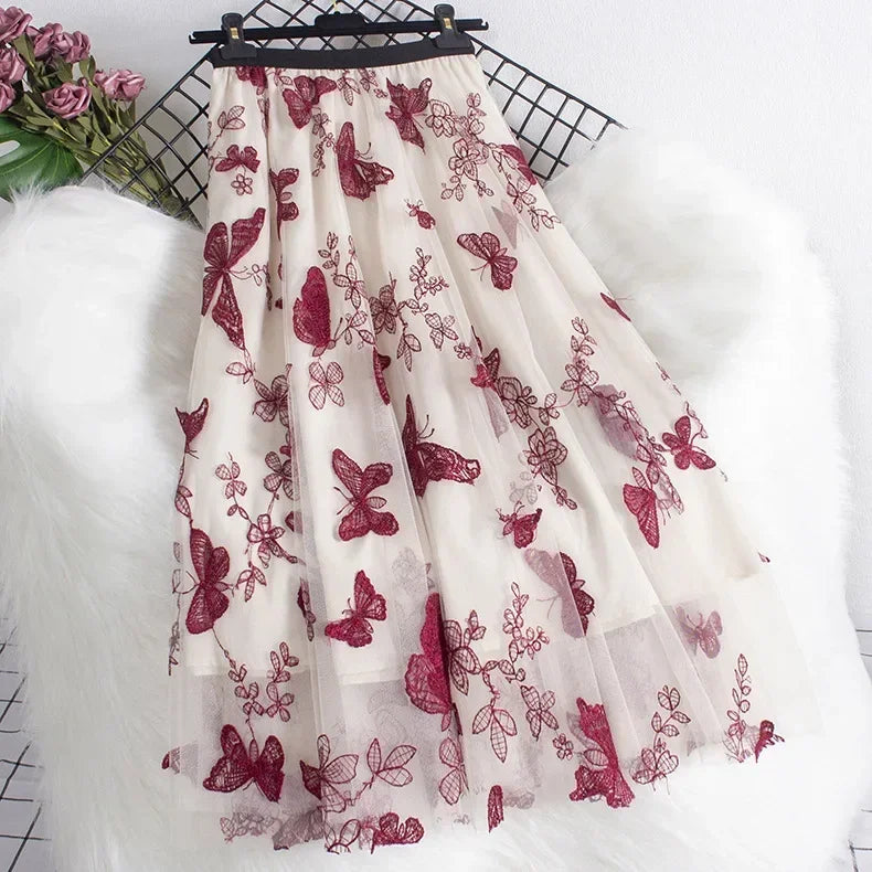 Vintage Long Skirt Ethnic Style