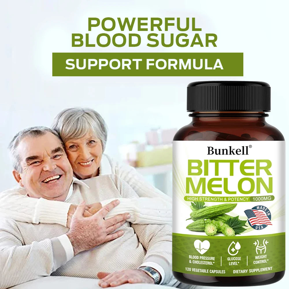 1000 Mg Bitter Melon Extract Capsules for Heart, Blood Sugar and Cholesterol Health, Weight Management
