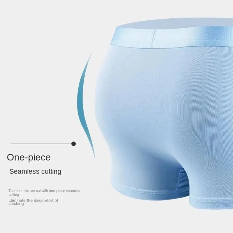 4pcs Boxers Men Underwear Ice Silk Boxer Graphene Man Underpants Breathable Men's Ultrathin Male Boxer Shorts Trunk