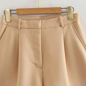 Shorts Woman Pleated Baggy Shorts For Women Casual High Waist Short Pants