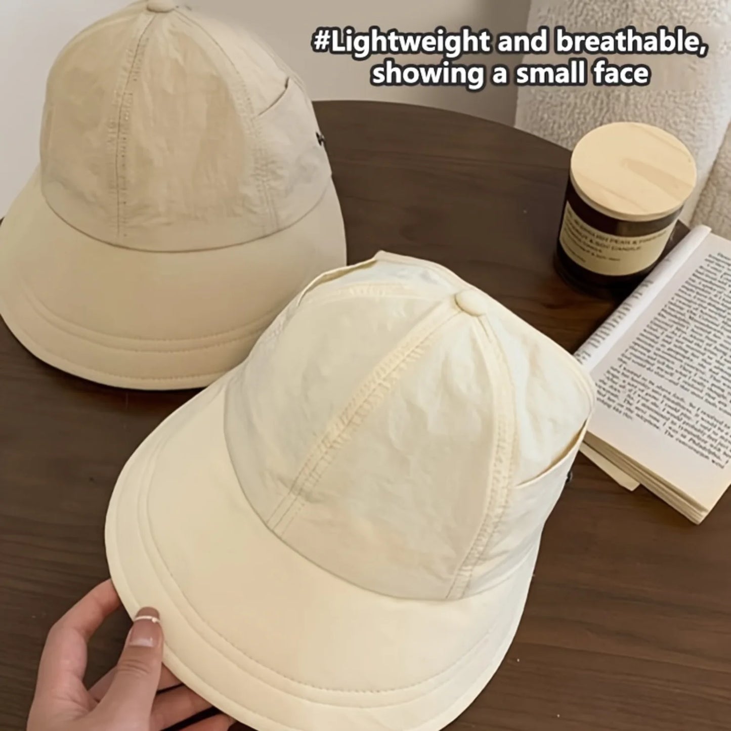 Foldable Wide Brim Ponytail Sun Hat Adjustable  Summer Quick-dry Visor Fisherman  Beach Hat