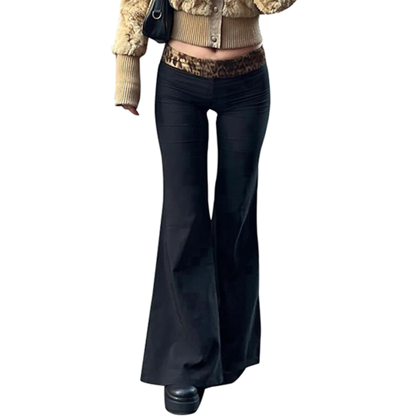 Women s High Waisted Wide Leg Palazzo Pants with Floral Print and Elastic Waistband for Comfortable Fit and Stylish Look