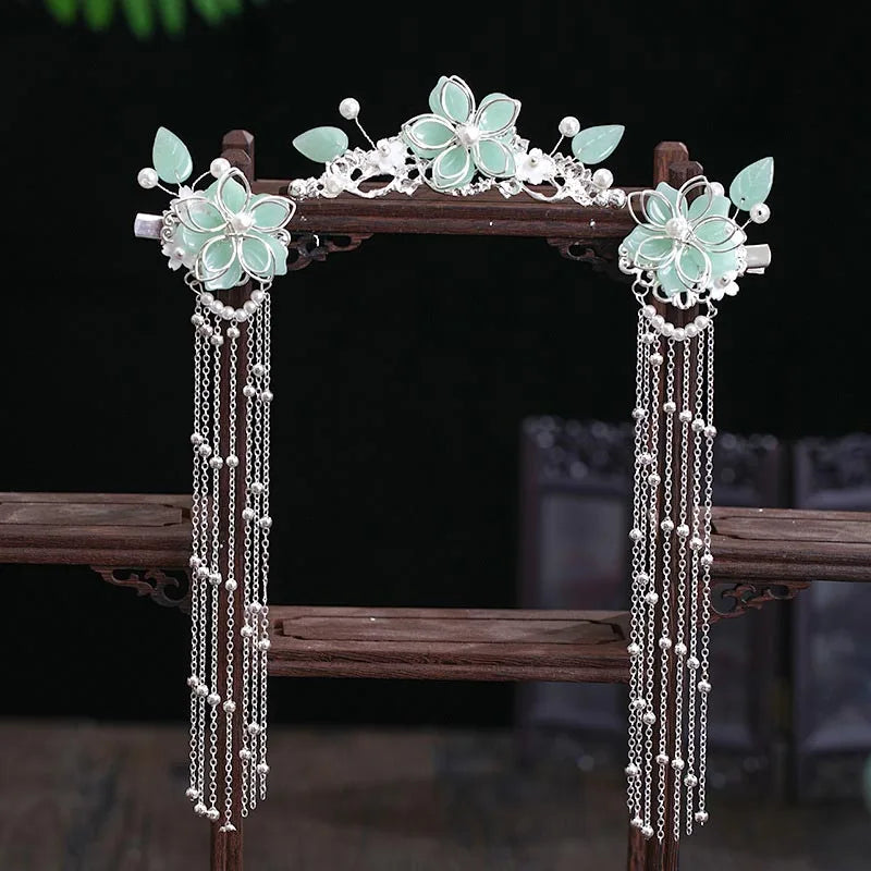 Hair Accessories & Earrings Set Hair Clip Hairpins Hair comb Bridal Headdress Retro Hair Accessories Headwear Gift Earrings