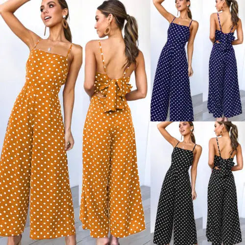 Elegant Print Sleeveless Jumpsuit with Square Neckline and Belted Waist Casual Wide Leg Romper for Women Summer Fashion