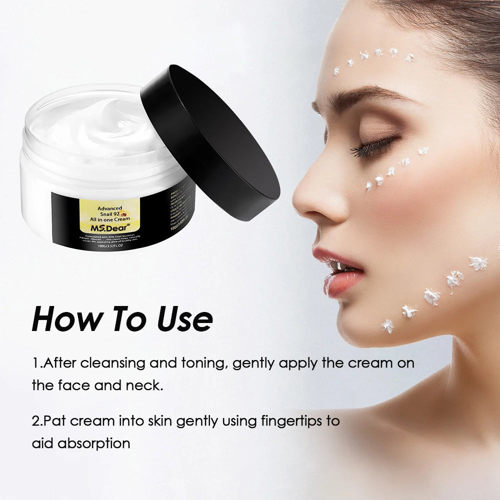 Collagen Snail Mucin 92% Repair Face Cream Face Lifting Anti-aging Fade Fine Lines