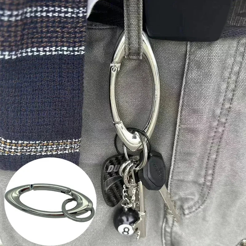 Zinc Alloy Mountaineering Keychain Oval Multifunctional Belt Buckle ESSENTIAL ICON CARABINER BLACKOUT Mountaineering Accessories