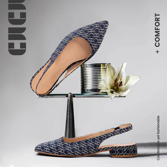Flat Bottom  Low Heel Ankle Strap Sandals