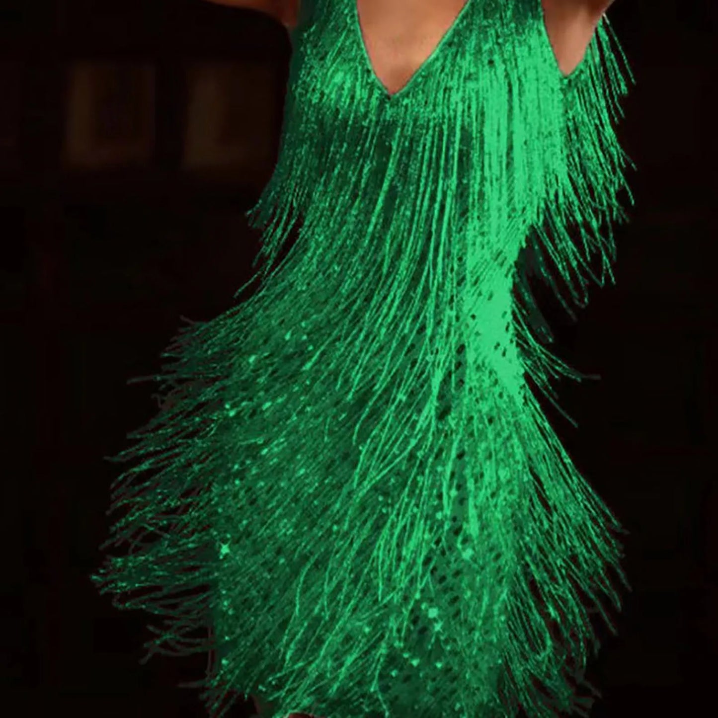 Sequin Suspenders Fringe Mini Dress Women  Solid Color Cocktail Party Bodycon Elegant Slings Tassel