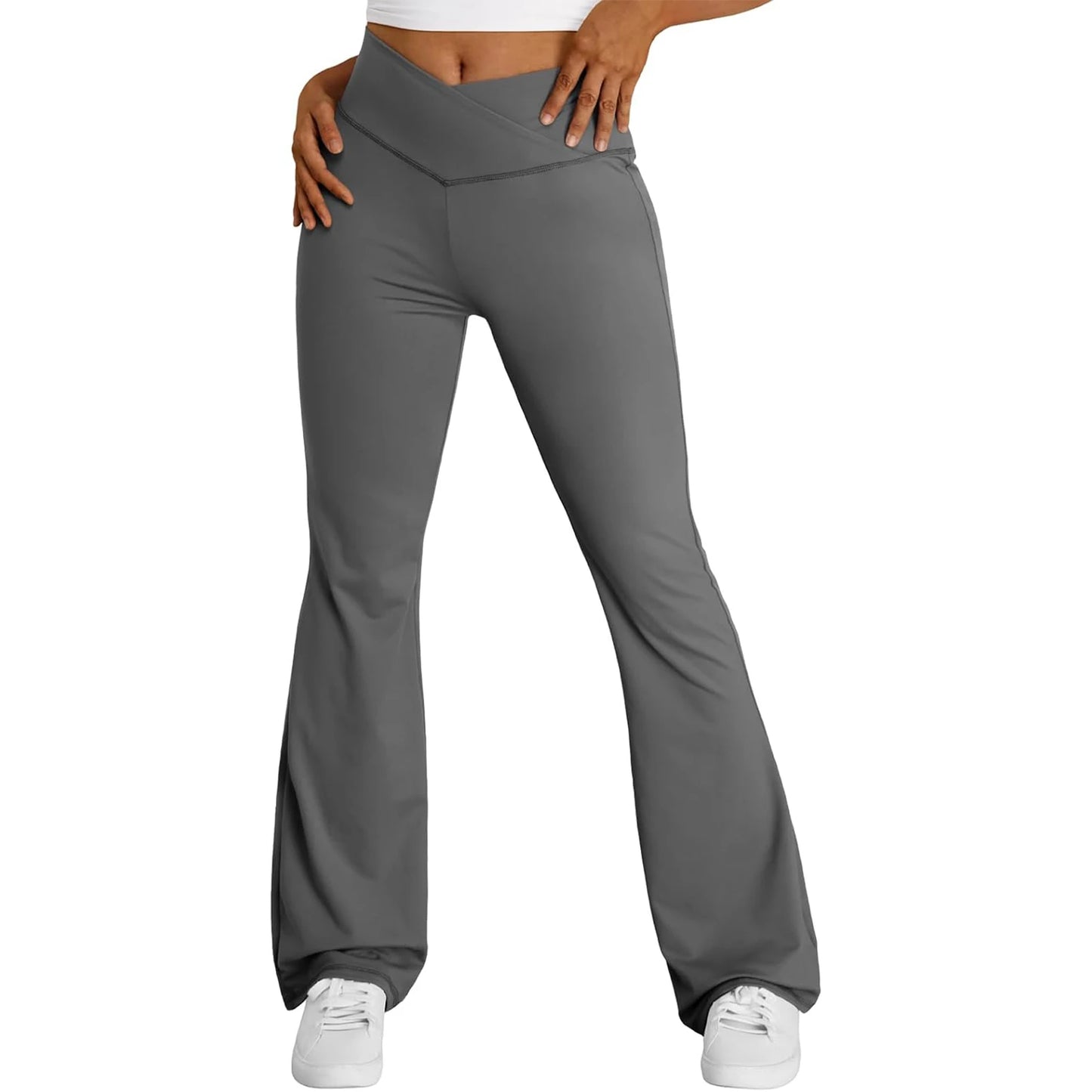 High Waist Yoga Leggings with Tummy Control and Flare Leg Design for Bootcut Style