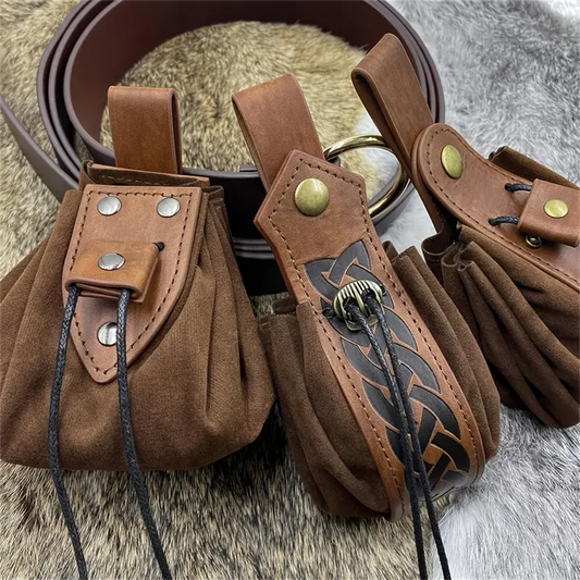 Medieval Retro Waist Bag Viking Style Hanging Belt Coin Purse Knight Fanny Pack Portable Men Women Money Pouch