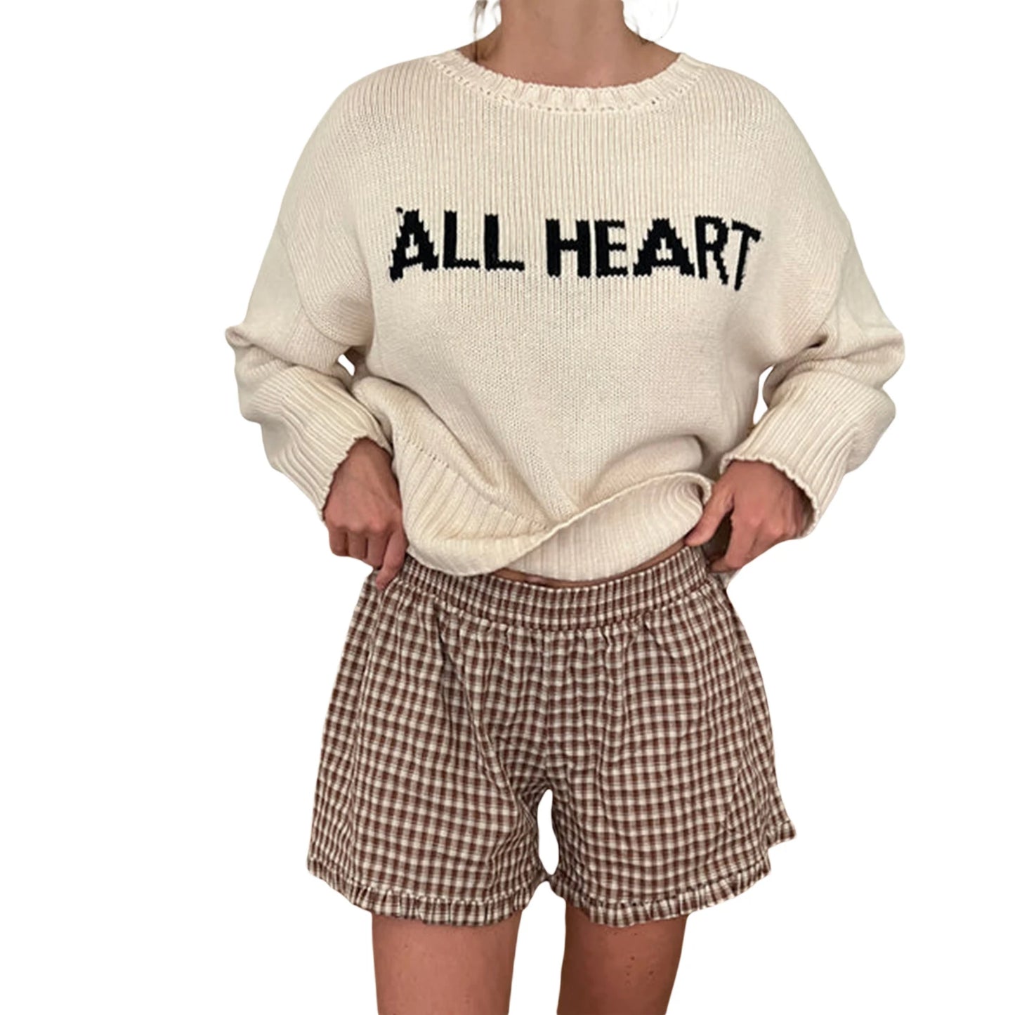 Women s Casual Striped Print Shorts with Drawstring Elastic Waist and Ruffled Hem for Summer Beach Vacation