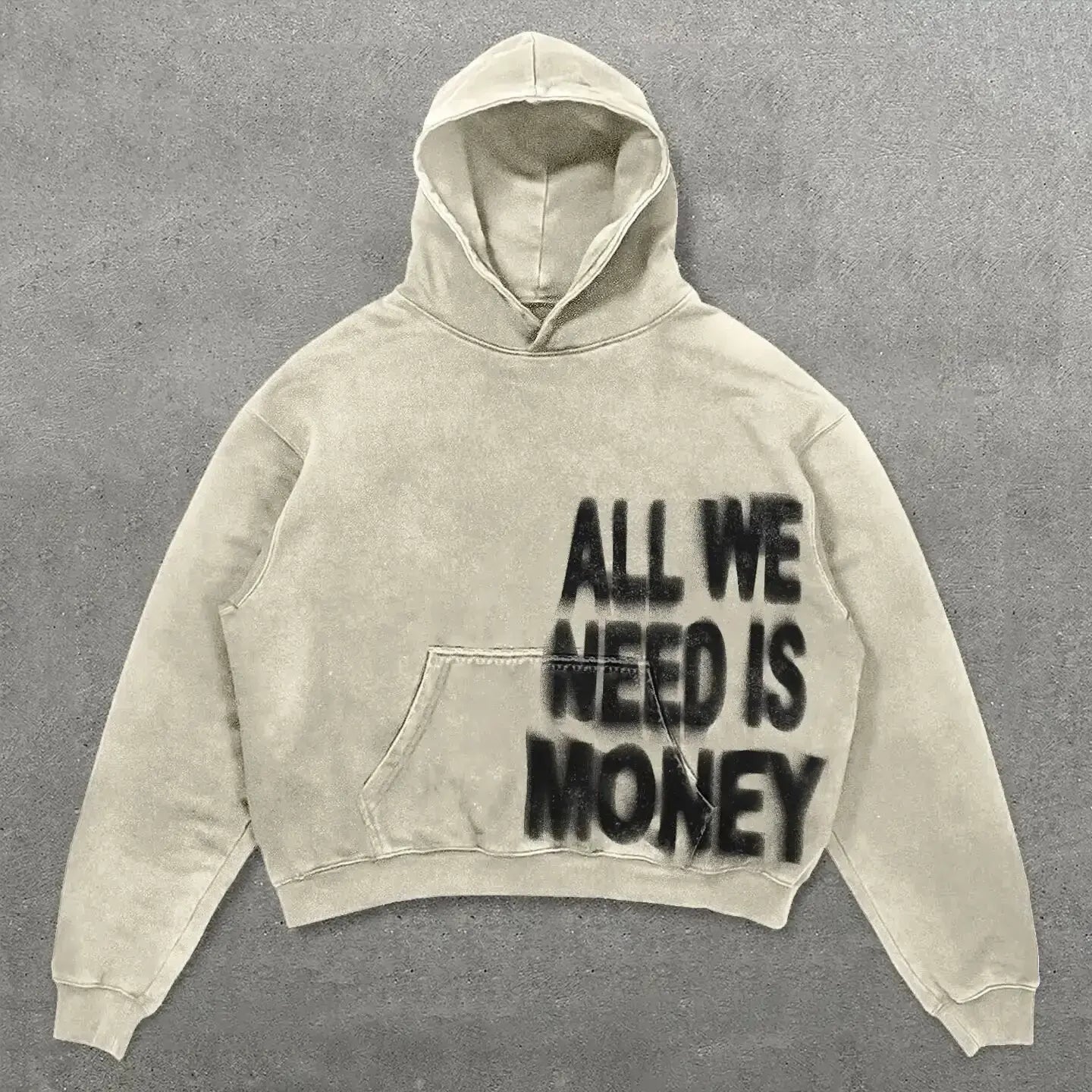 Skull Hoodies Fashion Print Top Oversized Pull-over Hoodie  American Streetwear Goth Women
