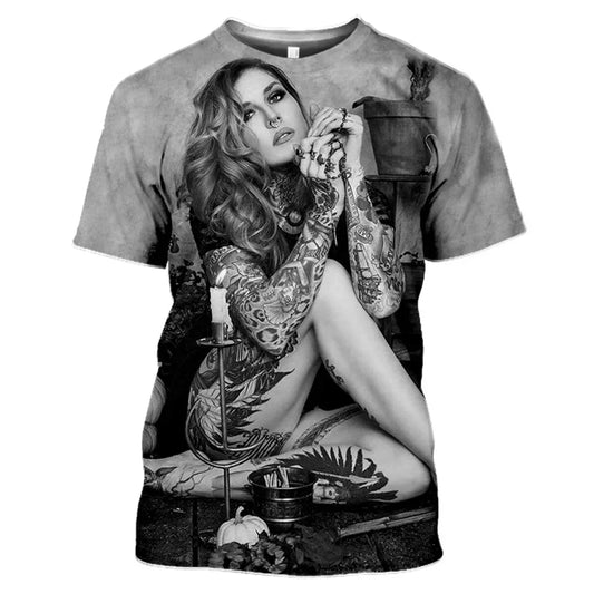 Summer Sexy Goddess 3d Print Men's/women's T-shirts Loose Casual Streetwear O-neck Short Sleeve Tops Tees Woman Clothes