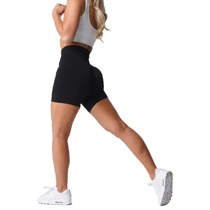 Spandex Solid Seamless Shorts  Workout  Fitness  Yoga