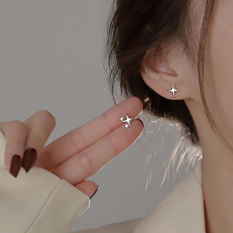 Stainless Steel Smooth Metal Chunky Hoop Earrings for Women Fashion Round Circle Hoops Statement Earrings