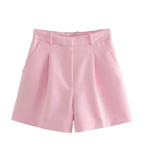 Shorts Woman Pleated Baggy Shorts For Women Casual High Waist Short Pants