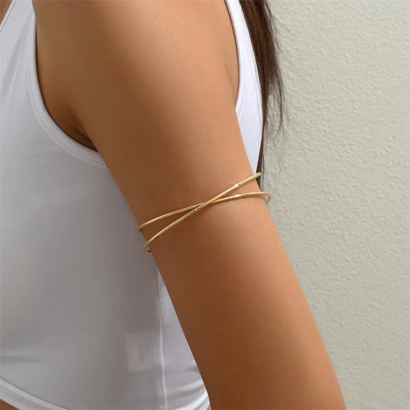 Multilayer Gold Color Cuff Bracelet For Women Style Metal Bracelet  Design  Daily Wear Party Jewelry