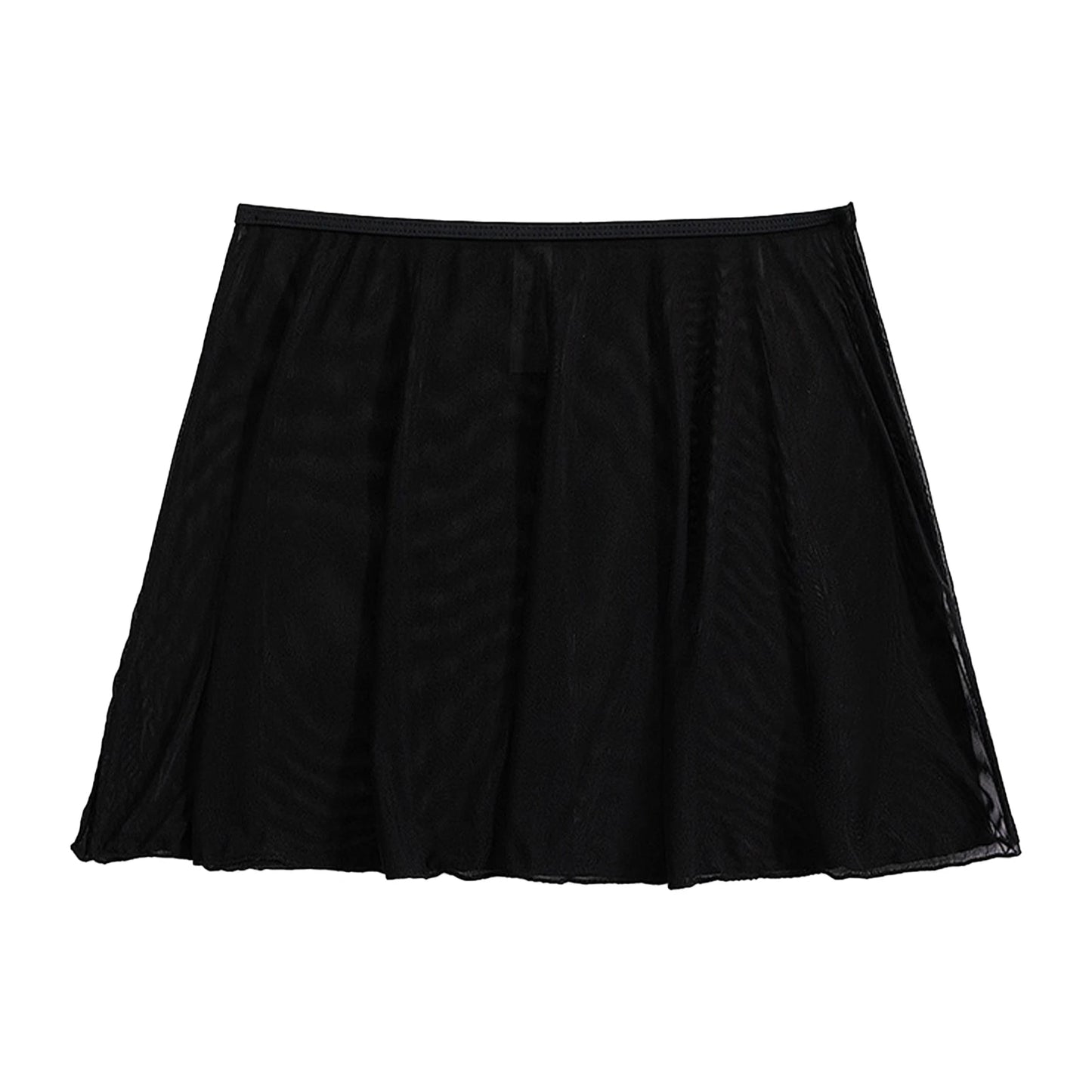Women s High Waist Solid Color Swim Skirt A-line Mini Skirt Beach Pool Casual Swimsuit Bottoms